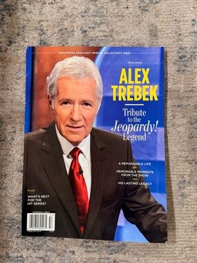Alex Trebek Tribute Magazine - Blue Cover with Red Tie